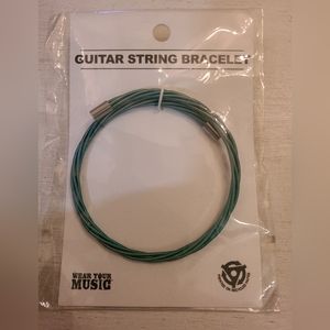 Teal guitar string bracelet